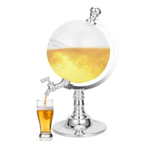 3.5L Draft Beer Dispenser Earth Shaped Liquor Beverage Pourer for Bar Club Party Use