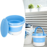 7L Portable Washing Machine Mini Foldable Washing Machine Portable Laundry Washer BlueUK Plug 100‑240V