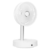 Mini Shake Head Fan Portable Folding Telescopic Electric Fan for Home Office OutdoorWhite