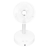 Mini Shake Head Fan Portable Folding Telescopic Electric Fan for Home Office OutdoorWhite