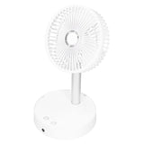 Mini Shake Head Fan Portable Folding Telescopic Electric Fan for Home Office OutdoorWhite