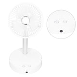 Mini Shake Head Fan Portable Folding Telescopic Electric Fan for Home Office OutdoorWhite