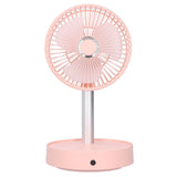 Mini Shake Head Fan Portable Folding Telescopic Electric Fan for Home Office OutdoorPink In Australia - Darrahopens