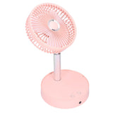 Mini Shake Head Fan Portable Folding Telescopic Electric Fan for Home Office OutdoorPink In Australia - Darrahopens