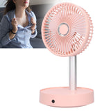 Mini Shake Head Fan Portable Folding Telescopic Electric Fan for Home Office OutdoorPink