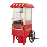 Red Retro Model Automatic Popcorn Machine Household Corn Popper for Party Birthday GiftEU Plug 220V