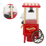 Red Retro Model Automatic Popcorn Machine Household Corn Popper for Party Birthday GiftEU Plug 220V