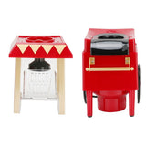 Red Retro Model Automatic Popcorn Machine Household Corn Popper for Party Birthday GiftEU Plug 220V
