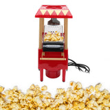 Red Retro Model Automatic Popcorn Machine Household Corn Popper for Party Birthday GiftEU Plug 220V