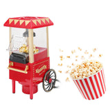 Red Retro Model Automatic Popcorn Machine Household Corn Popper for Party Birthday GiftEU Plug 220V