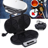 MultiFunction Breakfast Maker 1200W Double Plate NonStick Coating Waffle Maker for Food Making