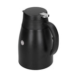 24V 1200ml Car Water Heater Pot with Base Portable Stainless Steel Electric Kettle Pot for Truck CarMatte Black