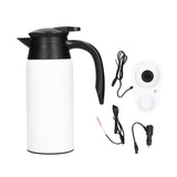 800ml Electric Teapot with Base Large Capacity Portable Insulation Water Heater Pot Kettle for CarIvory White In Australia - Darrahopens