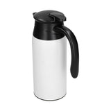 800ml Electric Teapot with Base Large Capacity Portable Insulation Water Heater Pot Kettle for CarIvory White