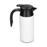 800ml Electric Teapot with Base Large Capacity Portable Insulation Water Heater Pot Kettle for CarIvory White In Australia - Darrahopens
