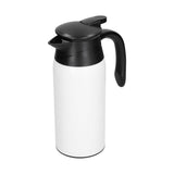 800ml Electric Teapot with Base Large Capacity Portable Insulation Water Heater Pot Kettle for CarIvory White