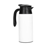800ml Electric Teapot with Base Large Capacity Portable Insulation Water Heater Pot Kettle for CarIvory White