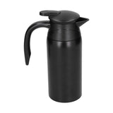 800ml Electric Teapot with Base Large Capacity Portable Insulation Water Heater Pot Kettle for CarMatte Black