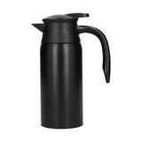 800ml Electric Teapot with Base Large Capacity Portable Insulation Water Heater Pot Kettle for CarMatte Black