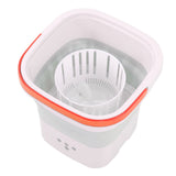 Mini Washing Machine Foldable Small Washing Machine Wash and Dry with Drain Basket for Kids Clothes Underwear Apartment Dorm Camping 100‑240V Pink EU Plug
