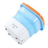 Portable Foldable Washing Machine Large Capacity Low Noise Mini Small Washer for Home 100‑240V Blue+White EU Plug