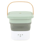 Portable Foldable Washing Machine Large Capacity Low Noise Mini Small Washer for Home 100‑240V Green+White EU Plug In Australia - Darrahopens
