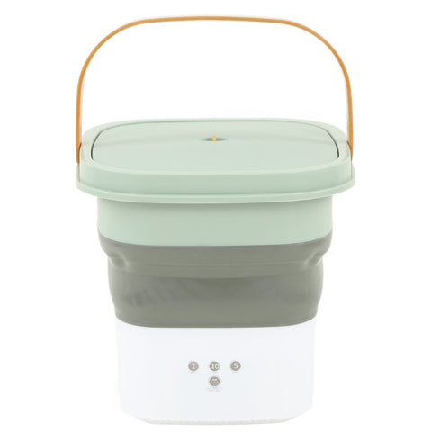 Portable Foldable Washing Machine Large Capacity Low Noise Mini Small Washer for Home 100‑240V Green+White EU Plug In Australia - Darrahopens