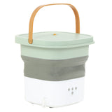 Portable Foldable Washing Machine Large Capacity Low Noise Mini Small Washer for Home 100‑240V Green+White EU Plug