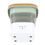 Portable Foldable Washing Machine Large Capacity Low Noise Mini Small Washer for Home 100‑240V Green+White EU Plug