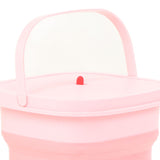 Portable Foldable Washing Machine Large Capacity Low Noise Mini Small Washer for Home 100‑240V Pink+White US Plug