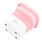 Portable Foldable Washing Machine Large Capacity Low Noise Mini Small Washer for Home 100‑240V Pink+White US Plug