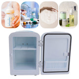 Mini Fridge 4L Portable Cooler Warmer Personal Refrigerator Includes DC12V Car Plug for Skin Care Beverage