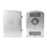 Mini Fridge 36W 4L 6cans Capacity Portable Travel Car Refrigerator Cooler and Warmer Low Noise with DC12V Car Adapter for Skincare Snacks