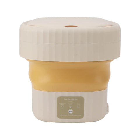 6L Small Washer Yellow Mini Washing Machine Foldable Portable Large Capacity Basket High Speed Motor Washing Machine for Underwear