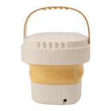 6L Small Washer Yellow Mini Washing Machine Foldable Portable Large Capacity Basket High Speed Motor Washing Machine for Underwear
