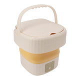 6L Small Washer Yellow Mini Washing Machine Foldable Portable Large Capacity Basket High Speed Motor Washing Machine for Underwear