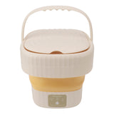 6L Small Washer Yellow Mini Washing Machine Foldable Portable Large Capacity Basket High Speed Motor Washing Machine for Underwear