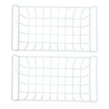 2Pcs Freezer Wire Storage Basket Organizer Bin Hanging Metal Rack with PE Coating L 45cm X W 24.5cm X H 20cm