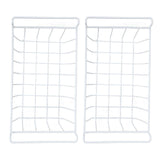 2Pcs Freezer Wire Storage Basket Organizer Bin Hanging Metal Rack with PE Coating L 45cm X W 24.5cm X H 20cm