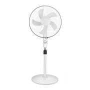 Standing Pedestal Fan Plastic Large Air Volume 3 Speeds White Pedestal Fan for Bedroom Living Room Battery Clamp Cable In Australia - Darrahopens