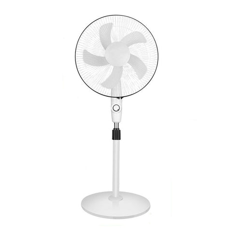 Standing Pedestal Fan Plastic Large Air Volume 3 Speeds White Pedestal Fan for Bedroom Living Room Battery Clamp Cable In Australia - Darrahopens