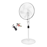 Standing Pedestal Fan Plastic Large Air Volume 3 Speeds White Pedestal Fan for Bedroom Living Room Battery Clamp Cable In Australia - Darrahopens