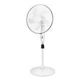 Standing Pedestal Fan Plastic Large Air Volume 3 Speeds White Pedestal Fan for Bedroom Living Room Battery Clamp Cable In Australia - Darrahopens