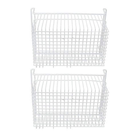Darrahopens Appliances > Kitchen Appliances > Kitchen Appliance Accessories 2Pcs Freezer Organizer Bins Steel Wire Large Capacity Strong Bearing Freezer Basket with Handle for Closet Countertops 49.5 X 29 X 27cm / 19.5 X 11.4 X 10.6in (L X W X H) with 9cm / 3.5in Handle In Australia - Darrahopens
