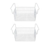 Darrahopens Appliances > Kitchen Appliances > Kitchen Appliance Accessories 2Pcs Freezer Organizer Bins Steel Wire Large Capacity Strong Bearing Freezer Basket with Handle for Closet Countertops 49.5 X 29 X 27cm / 19.5 X 11.4 X 10.6in (L X W X H) with 9cm / 3.5in Handle In Australia - Darrahopens