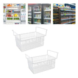 Darrahopens Appliances > Kitchen Appliances > Kitchen Appliance Accessories 2Pcs Freezer Organizer Bins Steel Wire Large Capacity Strong Bearing Freezer Basket with Handle for Closet Countertops 49.5 X 29 X 27cm / 19.5 X 11.4 X 10.6in (L X W X H) with 9cm / 3.5in Handle In Australia - Darrahopens