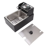 Electric Deep Fryer Stainless Steel Single Cylinder Single Sieve 6L Electric Immersion Deep Fryer for Fried Chicken French Fries Black EU Plug 220V 2500W In Australia - Darrahopens
