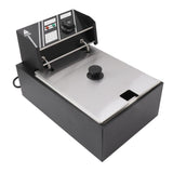 Electric Deep Fryer Stainless Steel Single Cylinder Single Sieve 6L Electric Immersion Deep Fryer for Fried Chicken French Fries Black EU Plug 220V 2500W