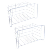 2pcs Refrigerator Freezer Baskets Large Household Wire Storage Basket Bins Organizer with Handles for Pantry 39x20x20cm / 15.4x7.9x7.9in