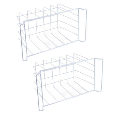 2pcs Refrigerator Freezer Baskets Large Household Wire Storage Basket Bins Organizer with Handles for Pantry 39x20x20cm / 15.4x7.9x7.9in